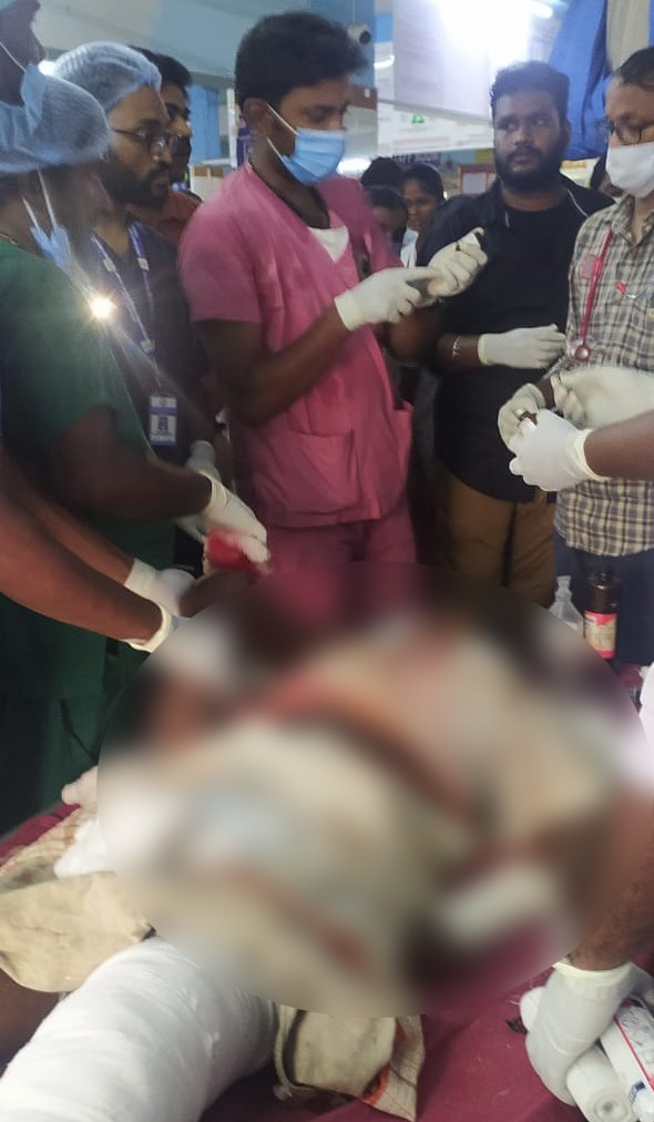 Private bus accident near panruti