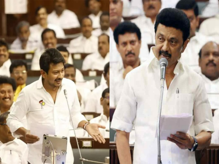 mk stalin supporting his son bjp walk out