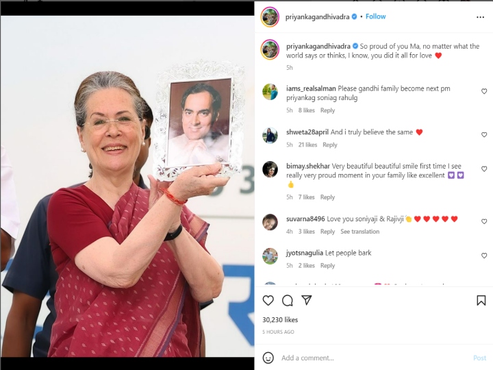 sonia ghandhi says feels relief after kharge elected as president
