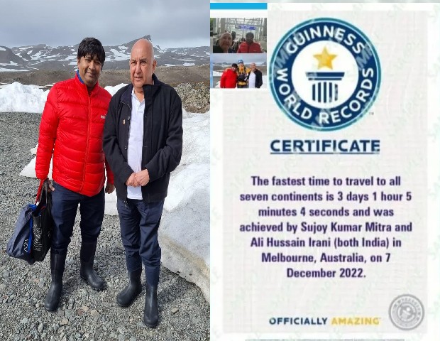 2 indians travel 7 continents in just 3 days for Guinness record