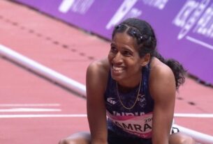 vithya ramraj equals pt usha record