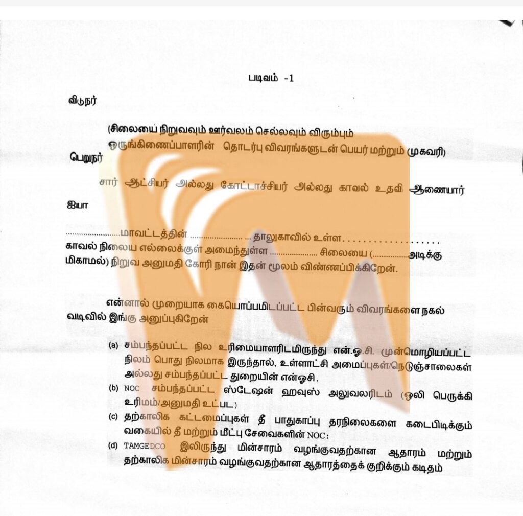 seeking permission to place Ganesha idols.