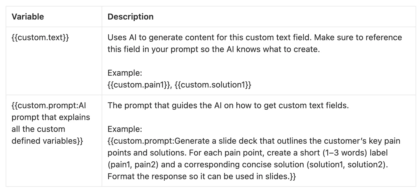 Managing Slide Templates - Minoa Documentation
