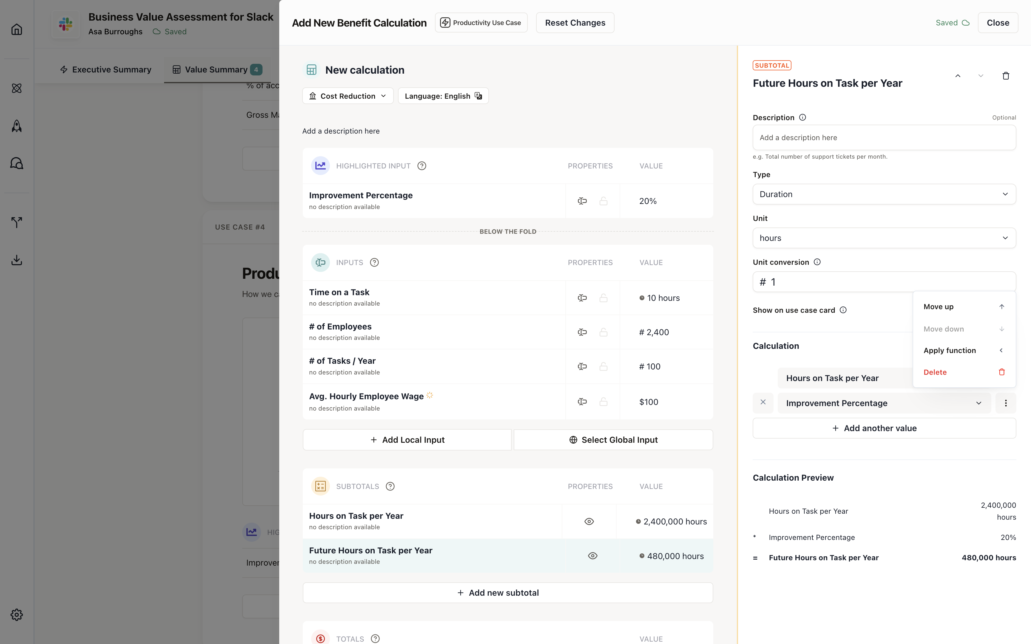 Create a Custom Calculation - Minoa Documentation