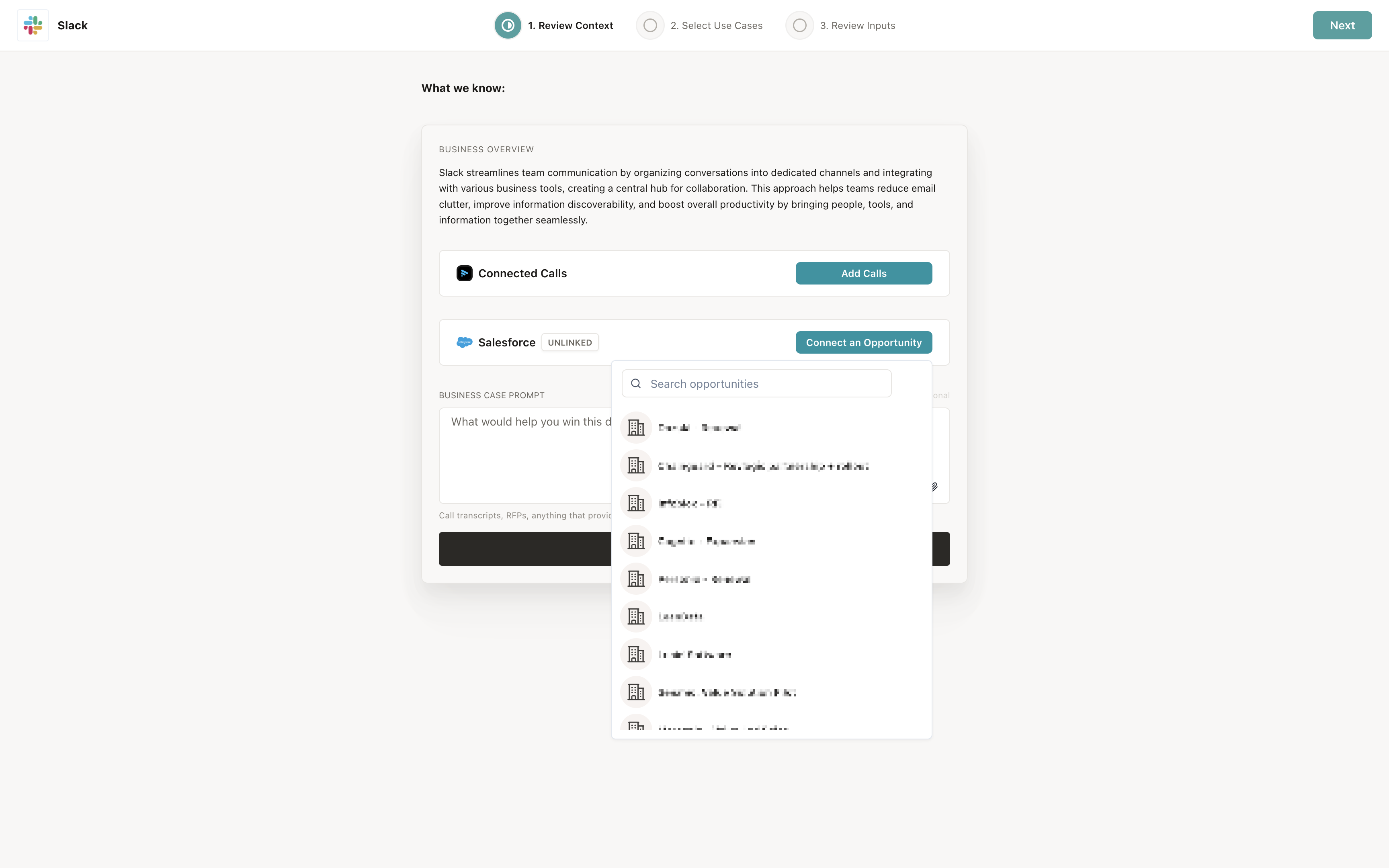 Building a basic business case - Minoa Documentation