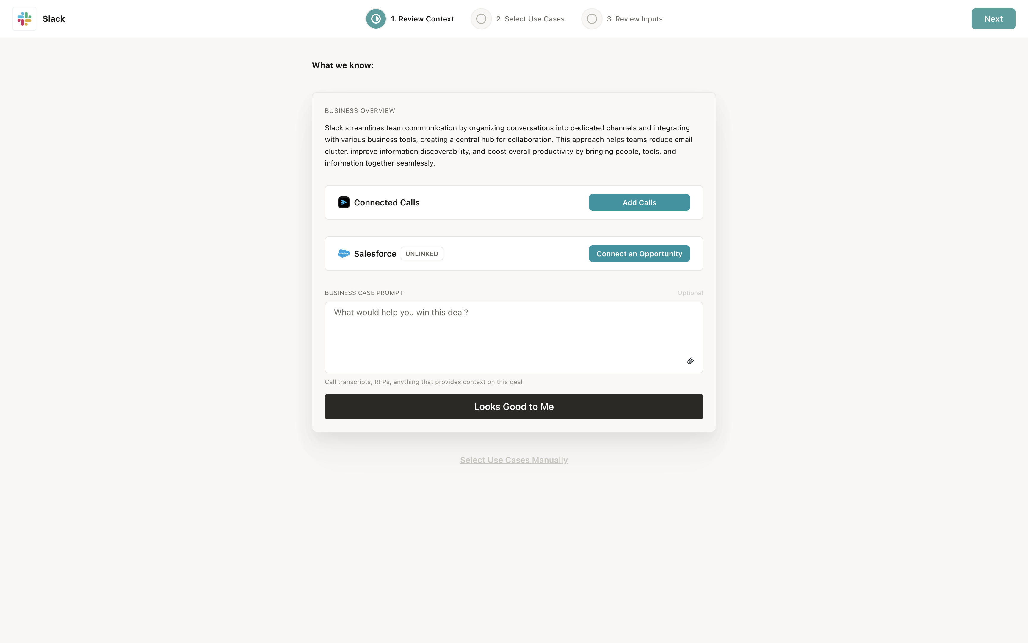 Building a basic business case - Minoa Documentation
