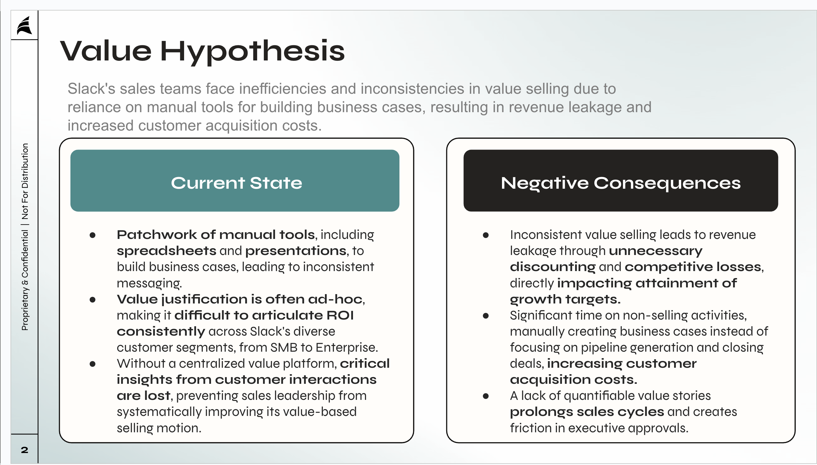 Create a Value Hypothesis - Minoa Documentation
