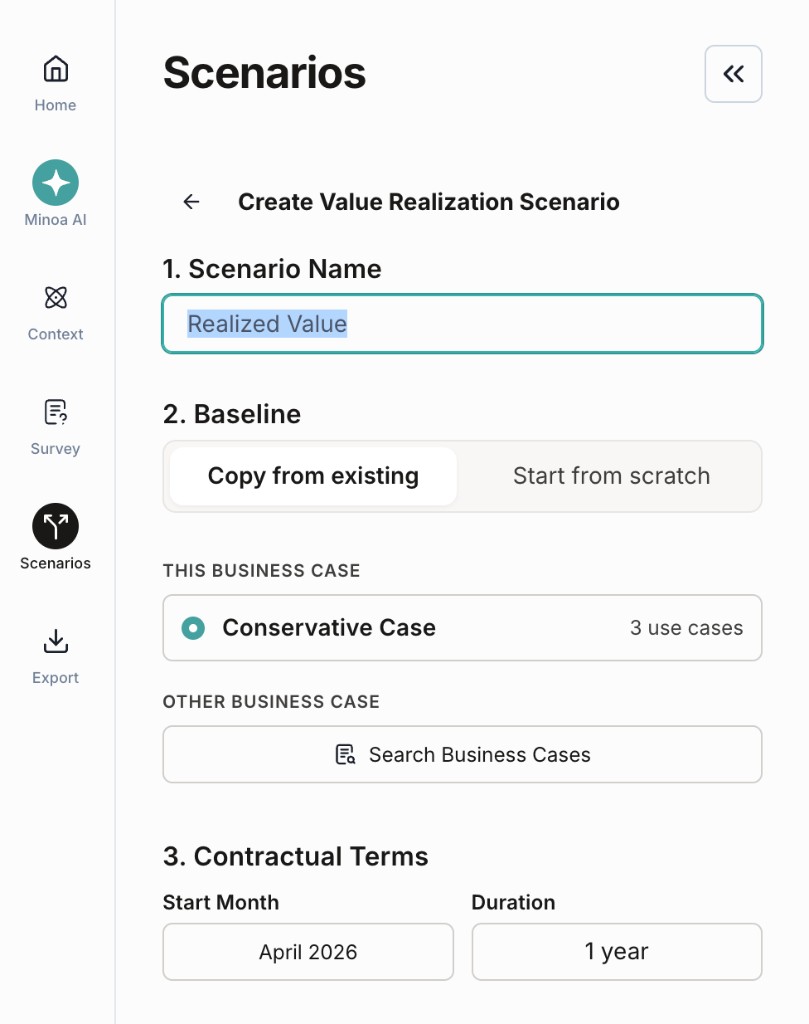 Scenarios - Minoa Documentation