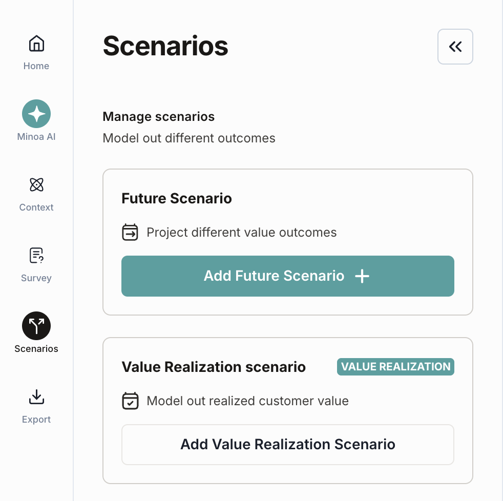 Scenarios - Minoa Documentation