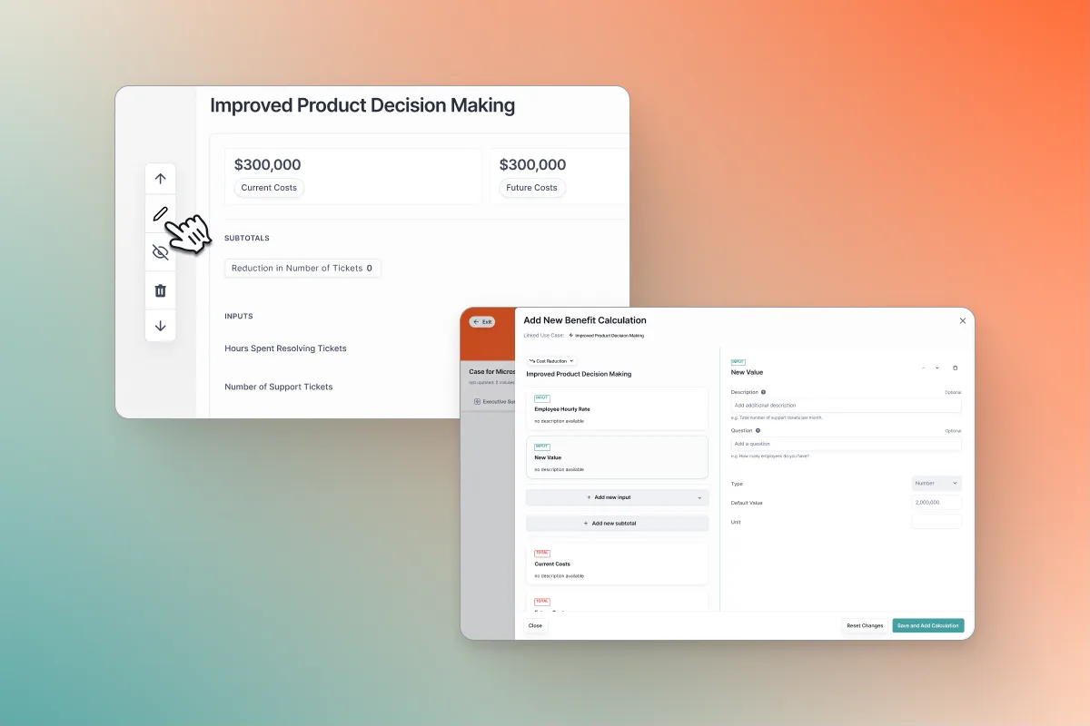 Adding Inputs to Calculations - Minoa Documentation