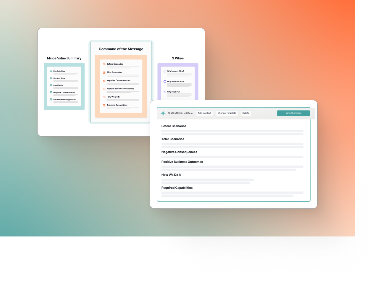 Creating a Business Case - Minoa Documentation