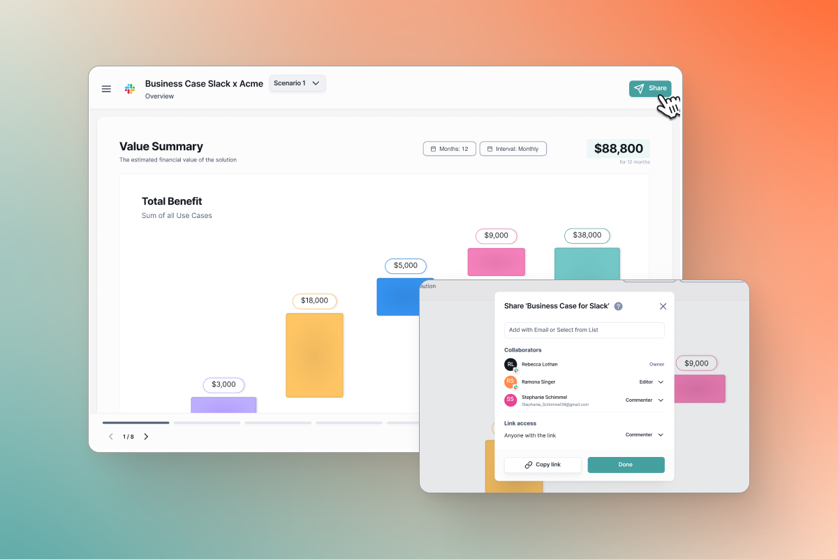 Presenting your Business Case - Minoa Documentation