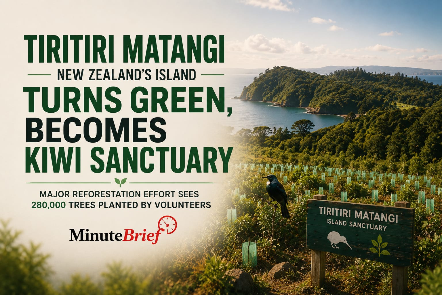 New Zealand's Tiritiri Matangi Becomes Thriving Sanctuary After Major Reforestation
