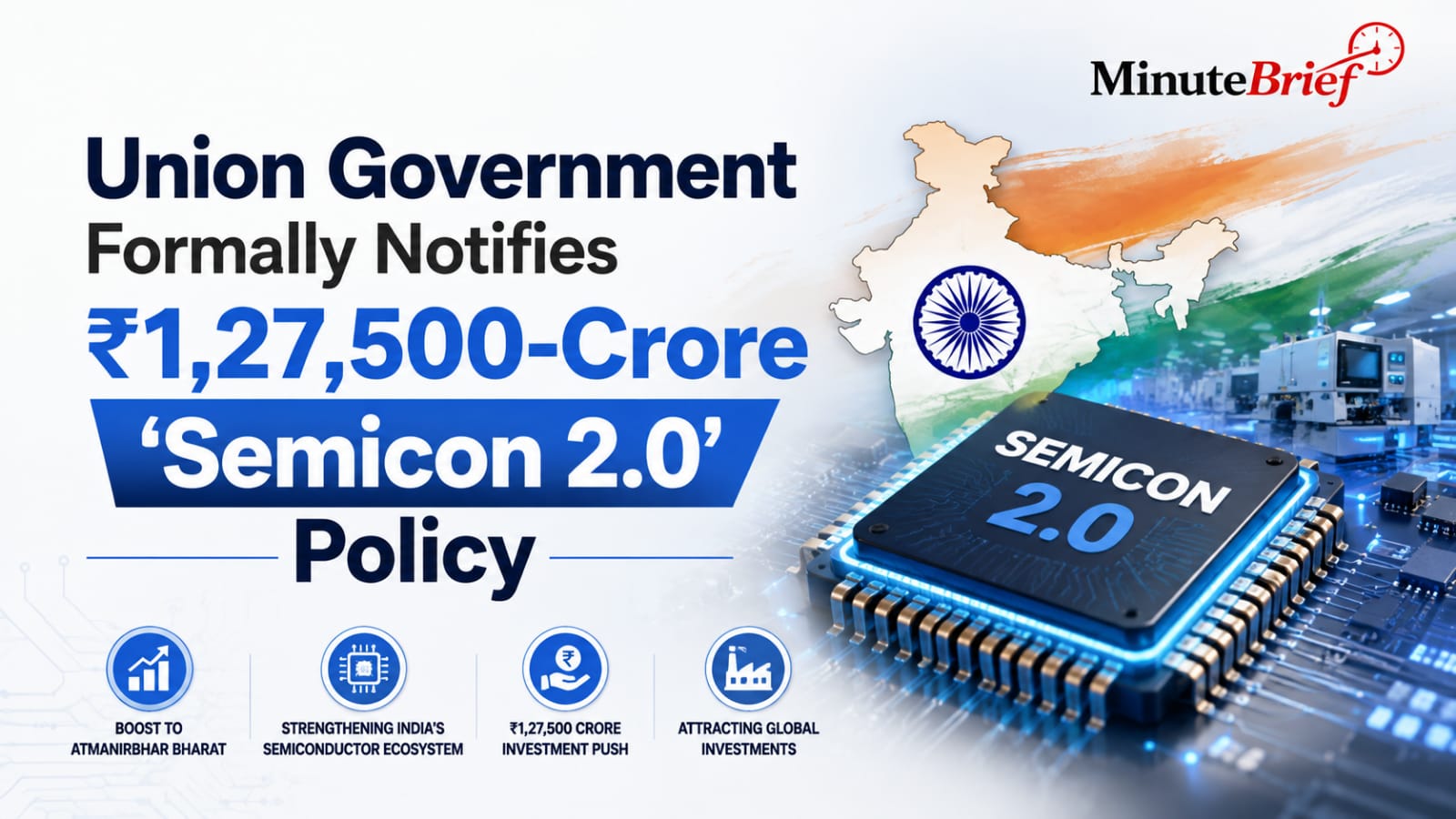 Union Government Formally Notifies ₹1,27,500-Crore 'Semicon 2.0' Policy
