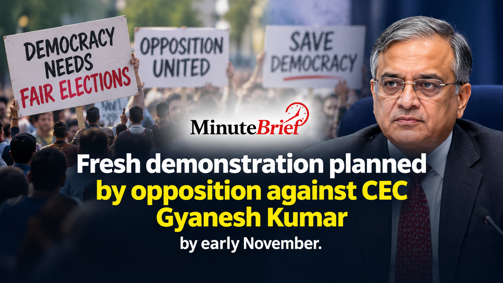 Fresh Demonstrations Planned by Opposition Against CEC Gyanesh Kumar following October Delhi marches