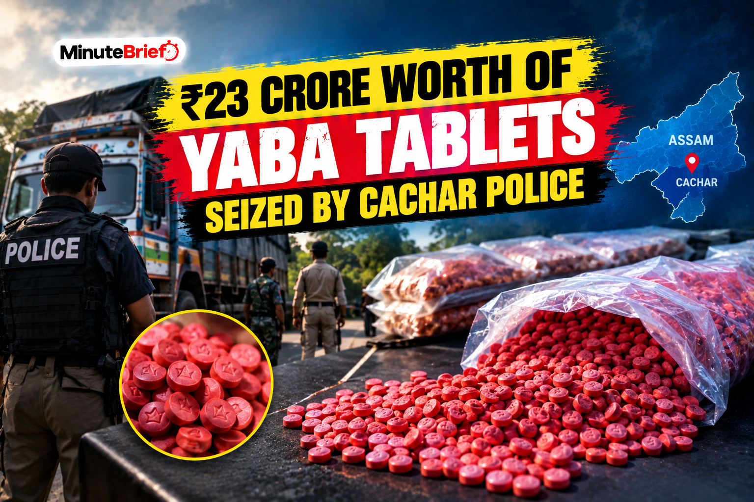 ₹23 Crore Worth of Yaba Tablets Seized by Cachar Police