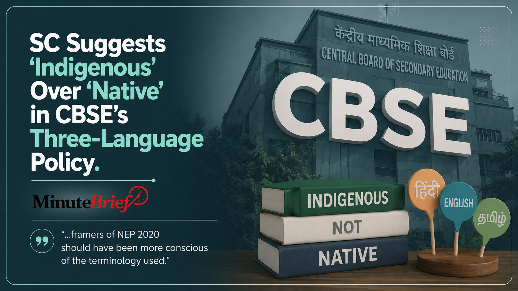 SC Suggests 'Indigenous' Over 'Native' in CBSE's Three-Language Policy