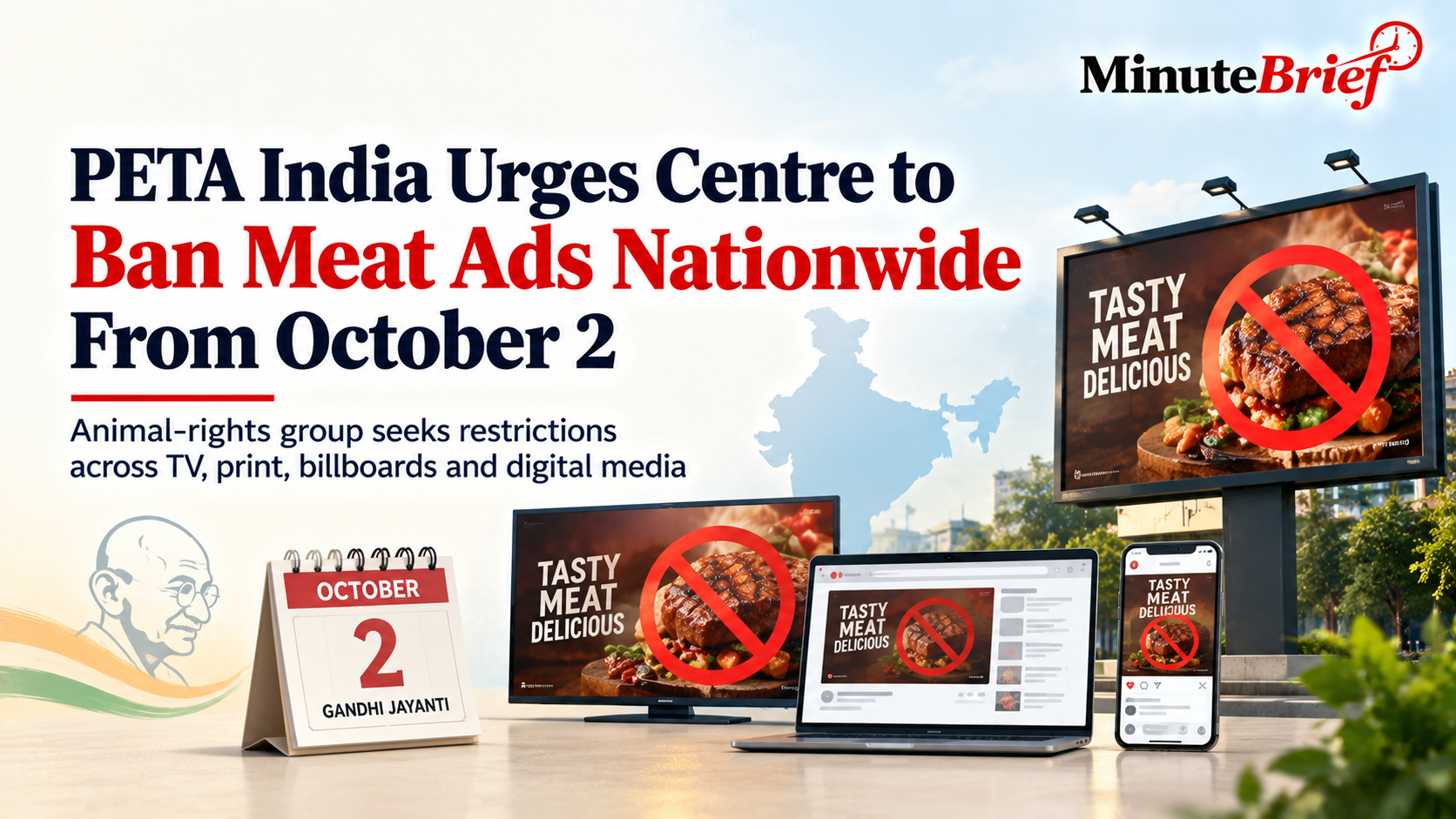 PETA India Urges Centre to Impose Nationwide Ban on Meat Advertisements from October 2