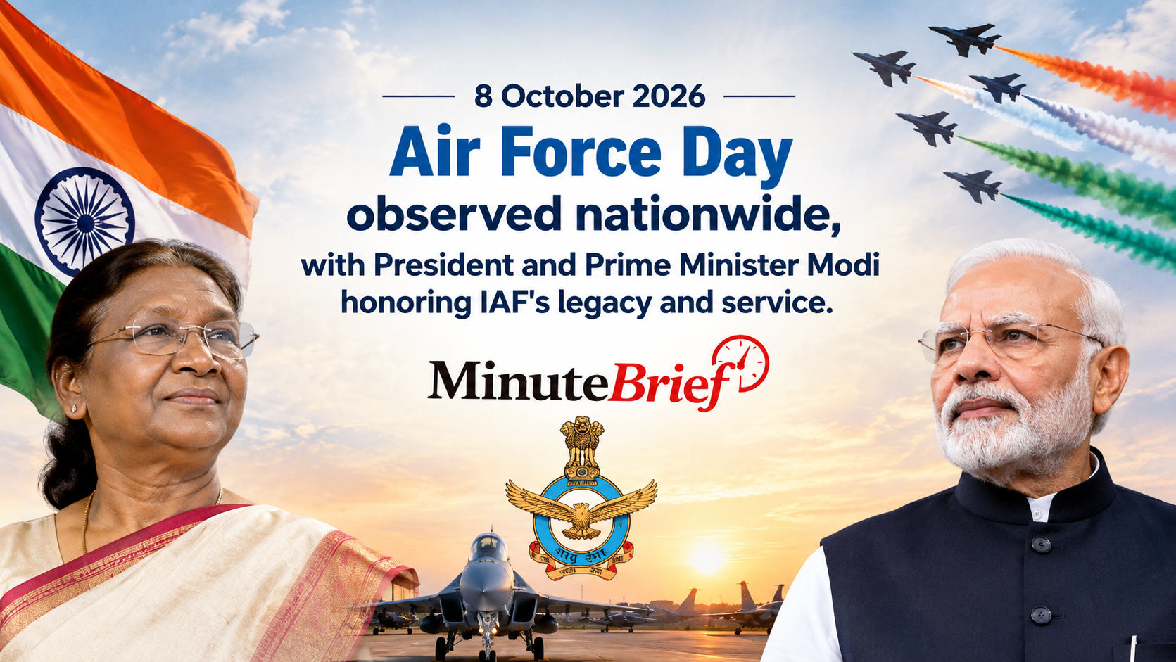 Nation Celebrates Air Force Day with President and PM Modi Honouring IAF's Service and Sacrifices