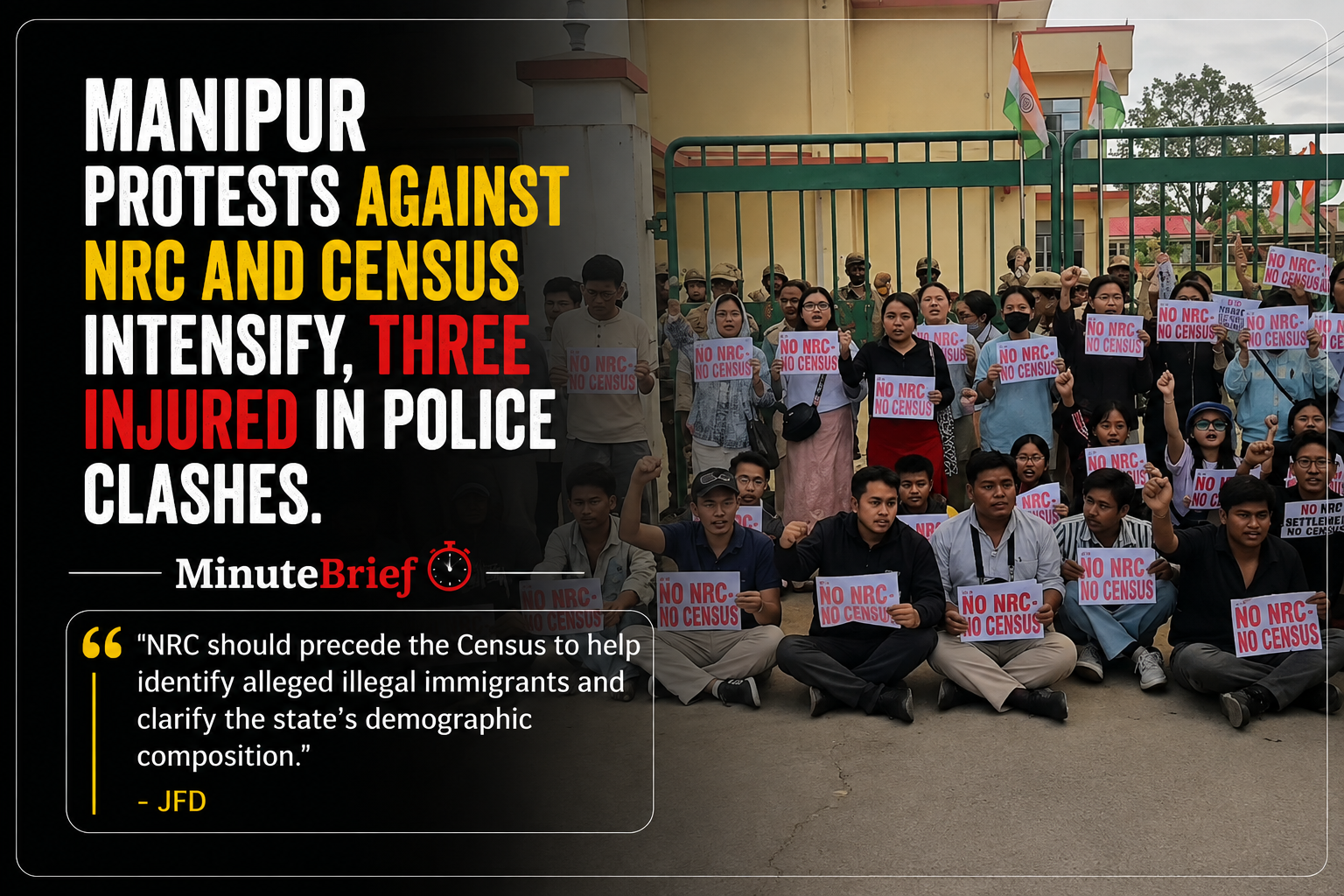 Manipur Protests Against NRC and Census Intensify, Three Injured in Police Clashes