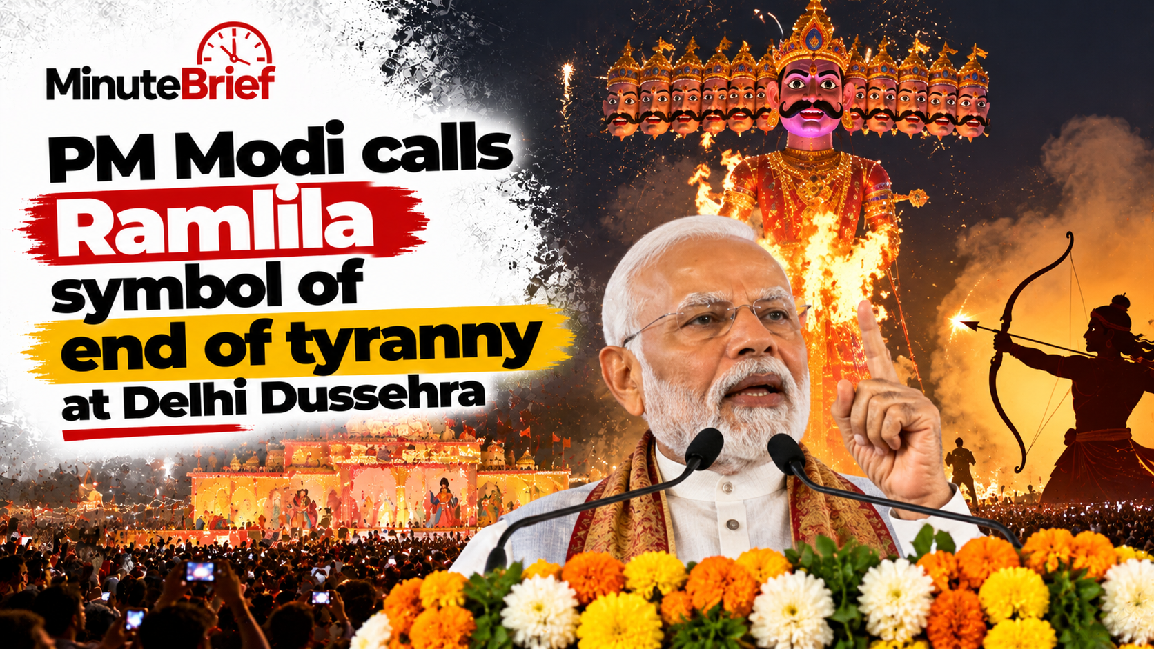 PM Modi calls Ramlila symbol of end of tyranny at Delhi Dussehra