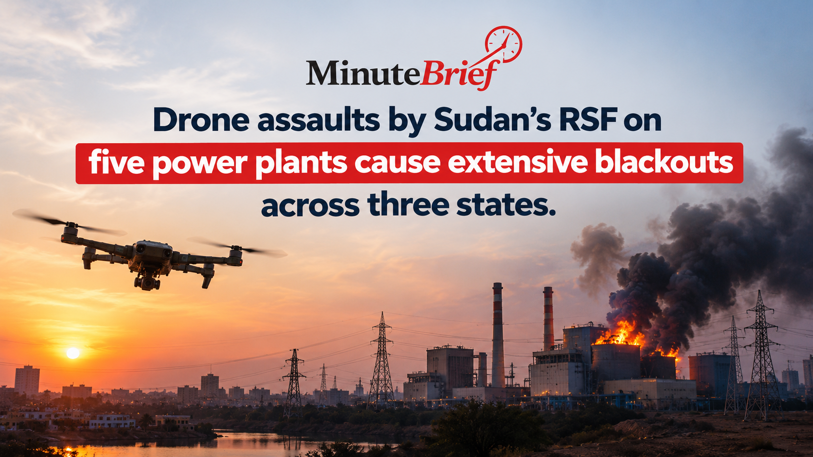 RSF Drone Strikes on Five Sudanese Power Stations Trigger Widespread Outages Across Key States