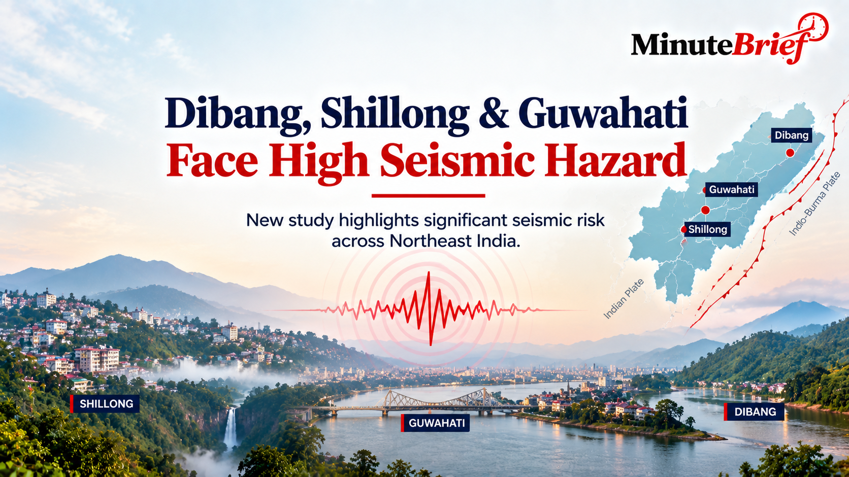 New Study Reveals High Seismic Hazard Threatening Dibang, Shillong, and Guwahati Areas