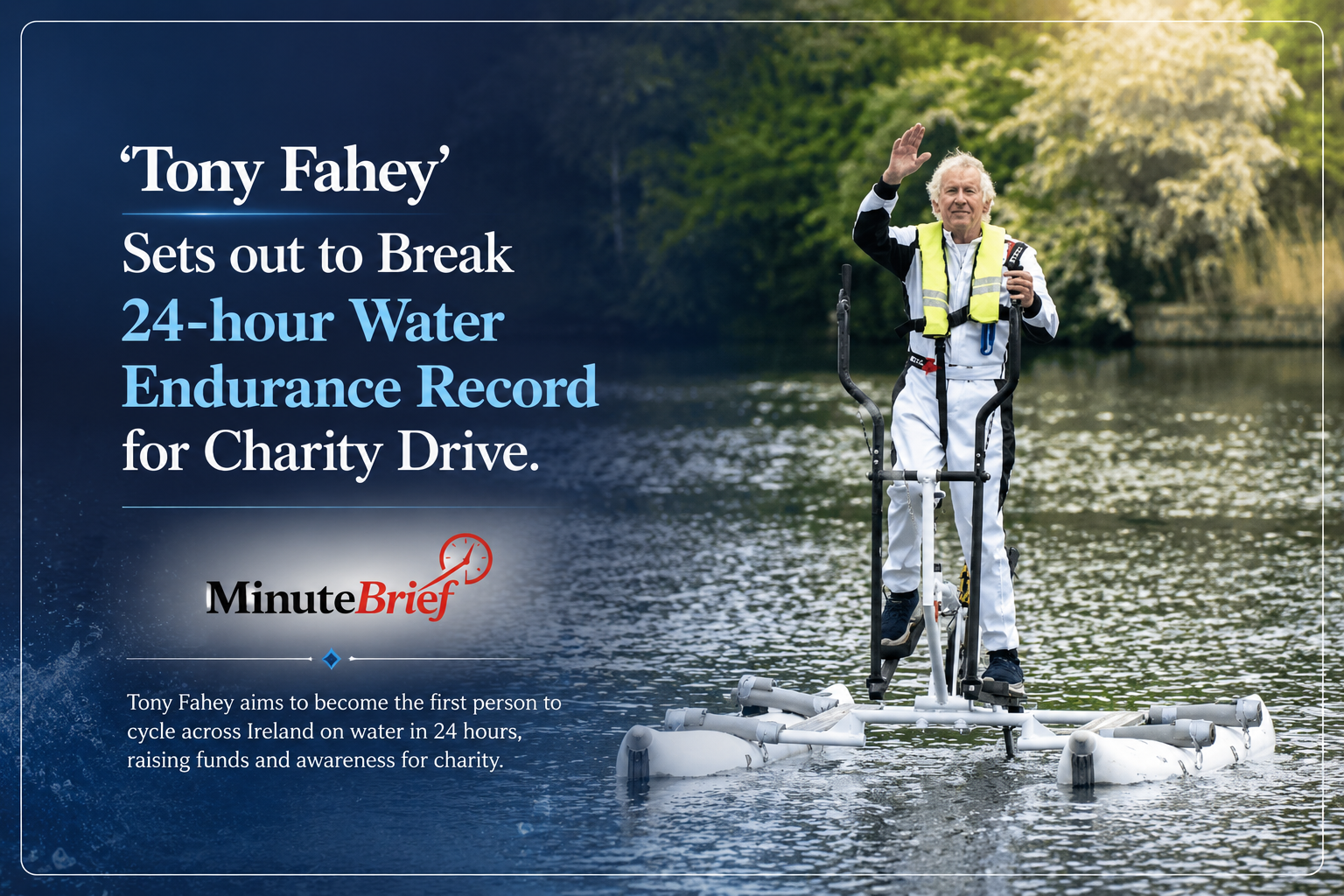 Elderly Water Adventurer 'Tony Fahey' Seeks 24-Hour Record to Raise Fund for Make-A-Wish UK
