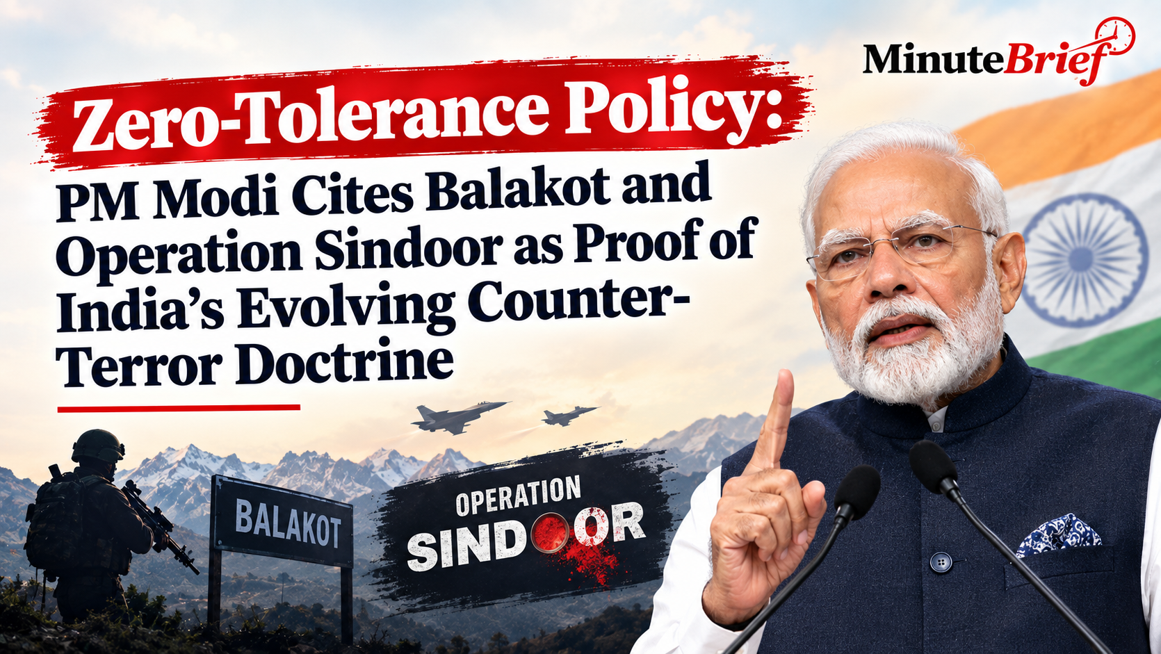 Zero-Tolerance Policy: PM Modi Cites Balakot and Operation Sindoor as Proof of India’s Evolving Counter-Terror Doctrine