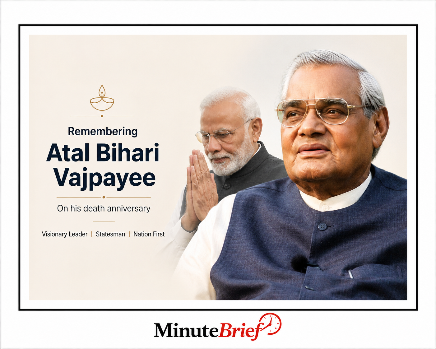 PM Narendra Modi pays tribute to Atal Bihari Vajpayee on death anniversary