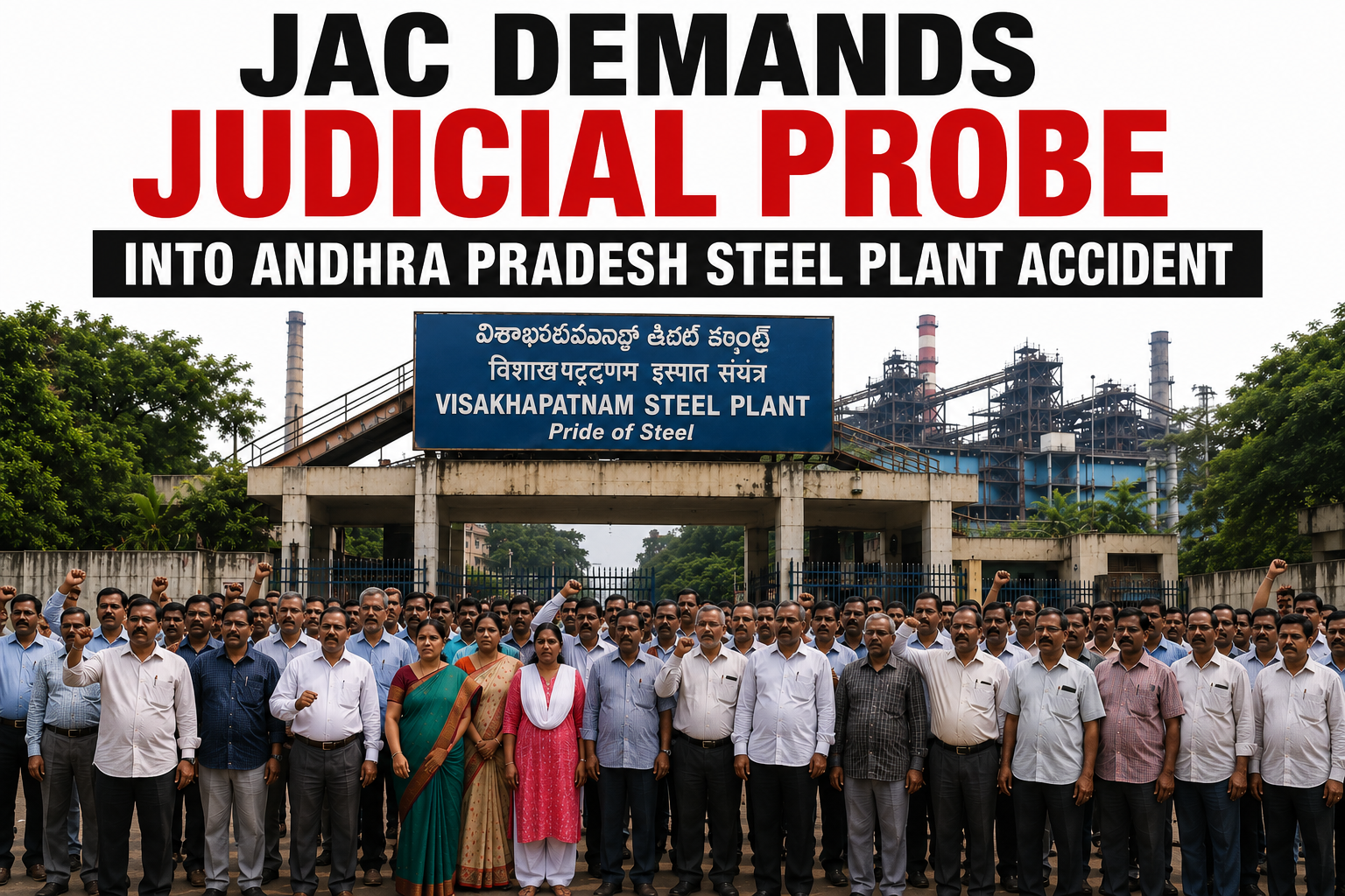 JAC Demands Judicial Probe into Andhra Pradesh Steel Plant Accident