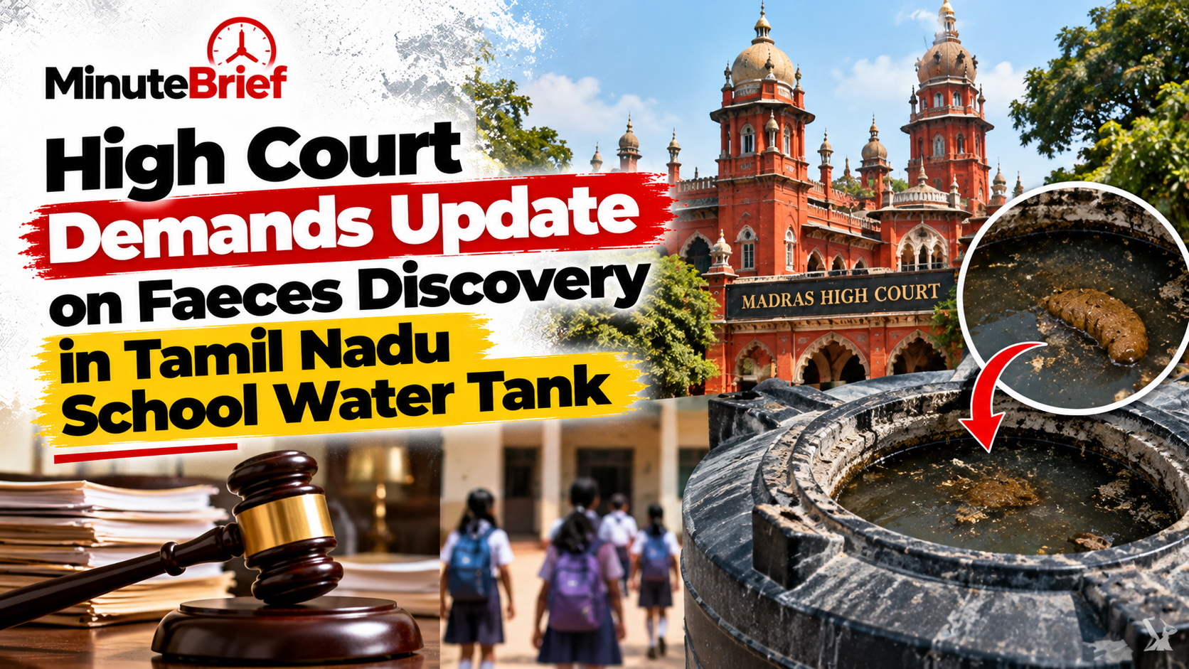 High Court Demands Update on Faeces Discovery in Tamil Nadu School Water Tank