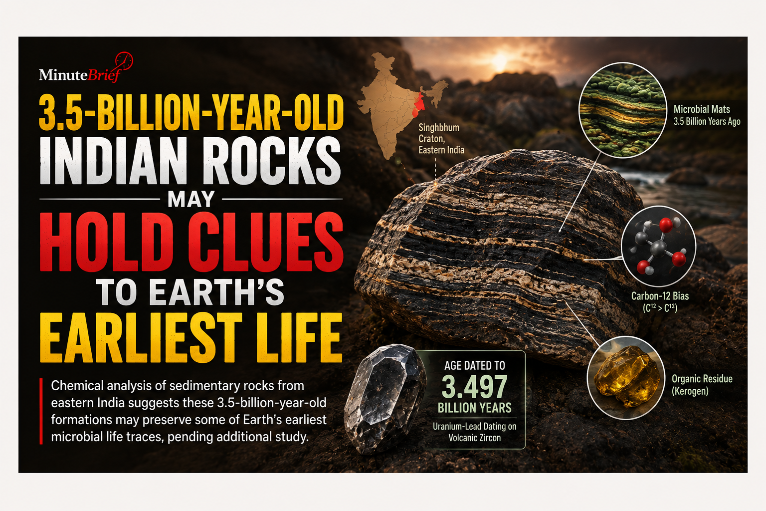 3.5-Billion-Year-Old Indian Rocks May Hold Clues to Earth’s Earliest Life