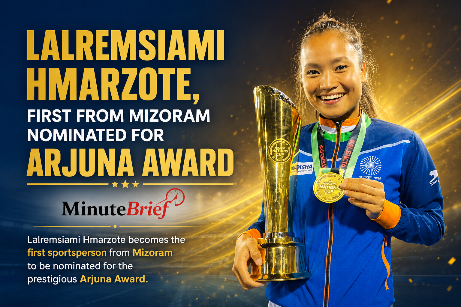 Lalremsiami Hmarzote Makes History as First Athlete from Mizoram Nominated for Prestigious Arjuna Award