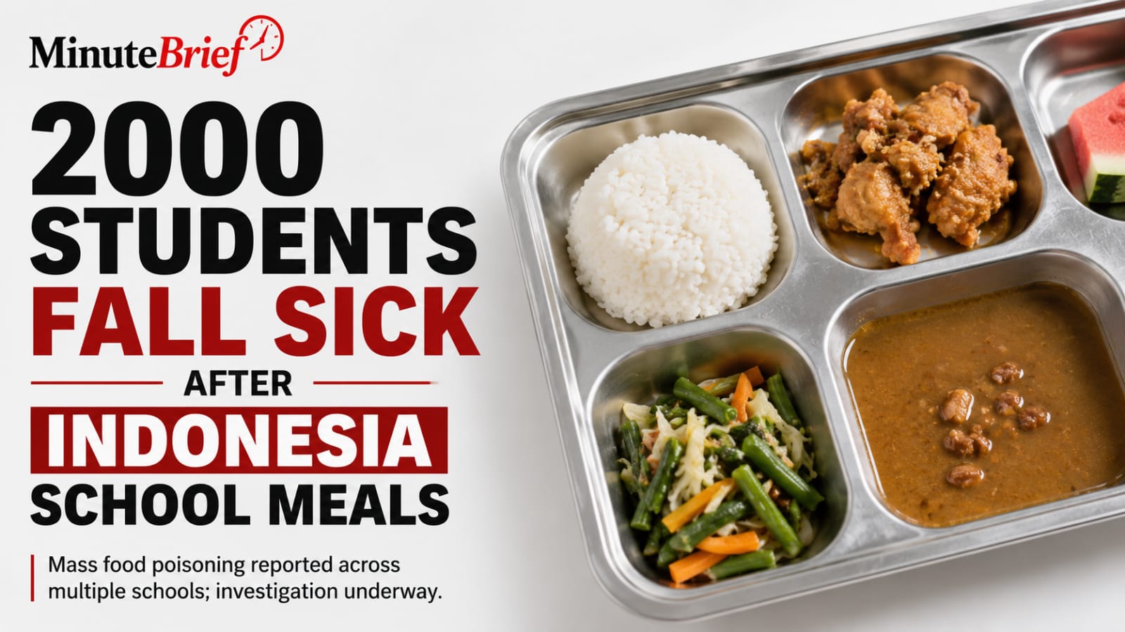 2,000 Students Fall Sick After School Meals in Indonesia; Rights Body Seeks Probe