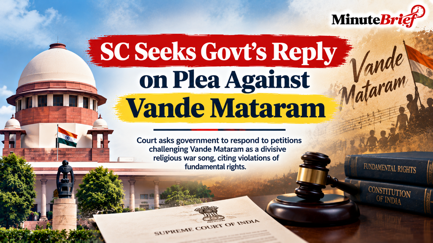Supreme Court Seeks Centre's Response on Pleas Challenging Mandatory Recitation of Full Vande Mataram