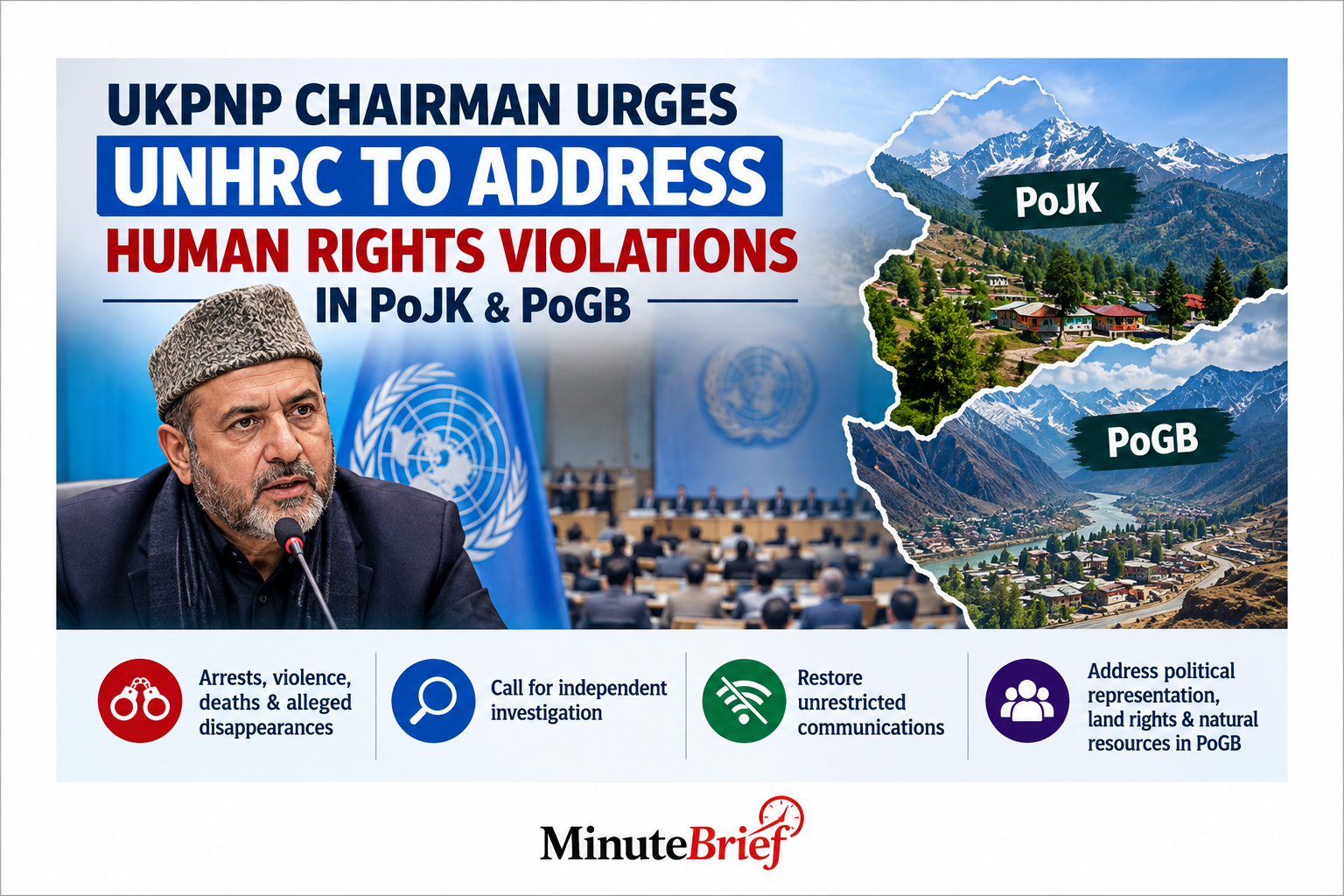 Kashmiri leader urges UNHRC to address worsening rights in PoJK and PoGB