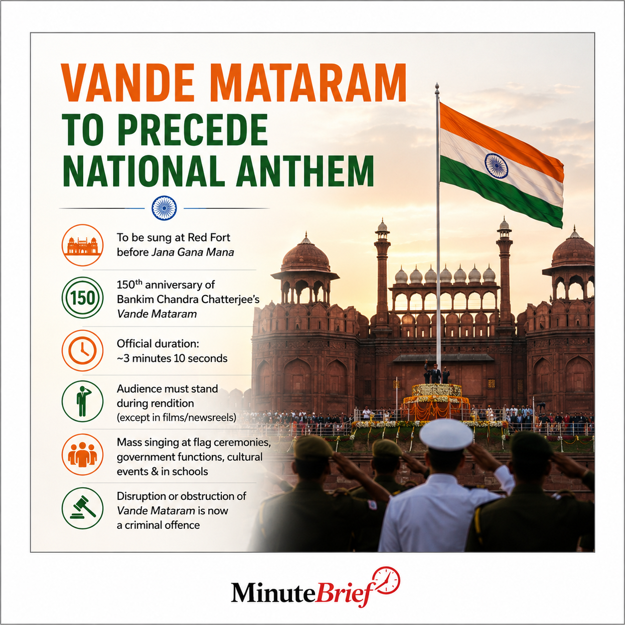 Rules for rendition of National Song Vande Mataram announced