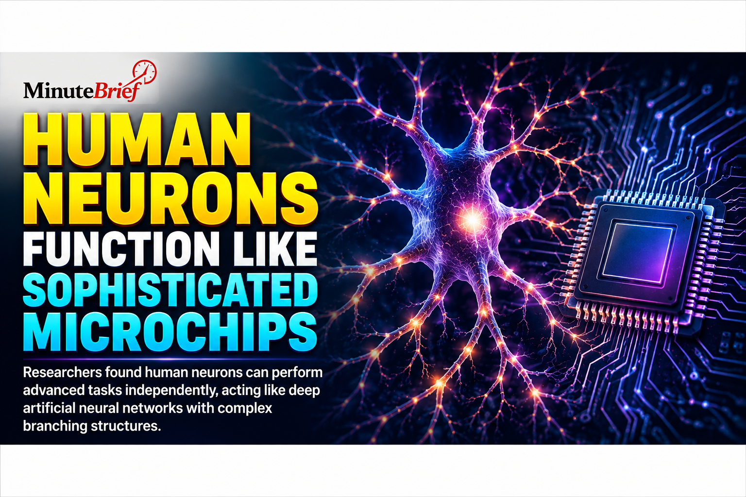 Human Neurons Function Like Sophisticated Microchips