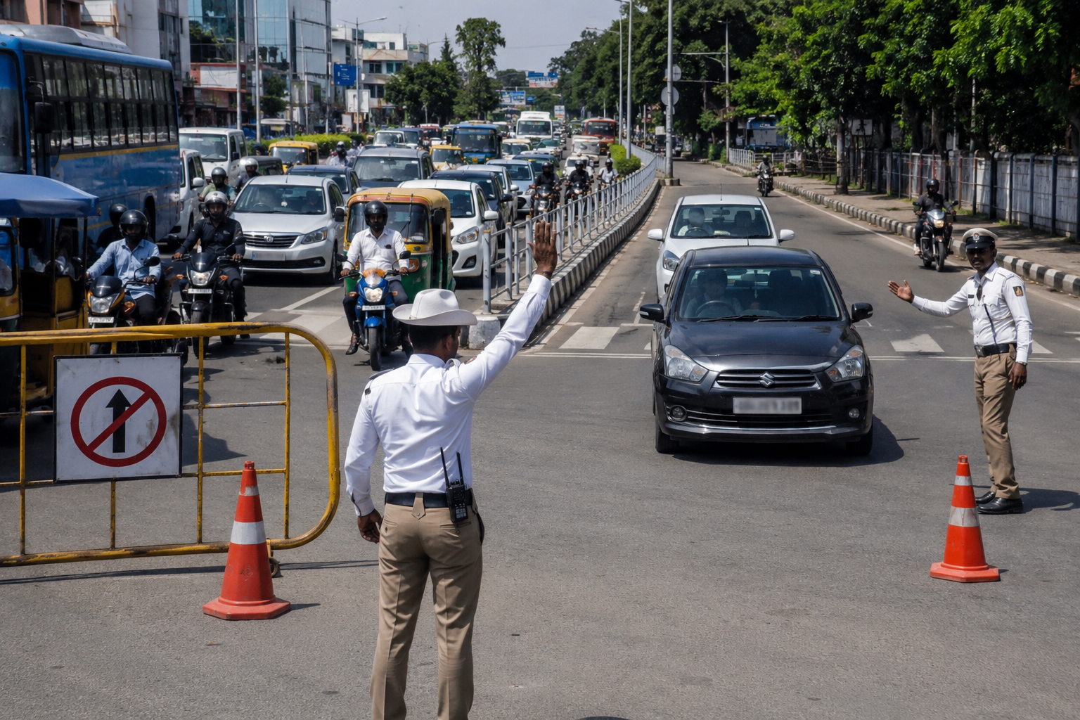 Bengaluru Implements Temporary Traffic Changes at Madiwala for Testing