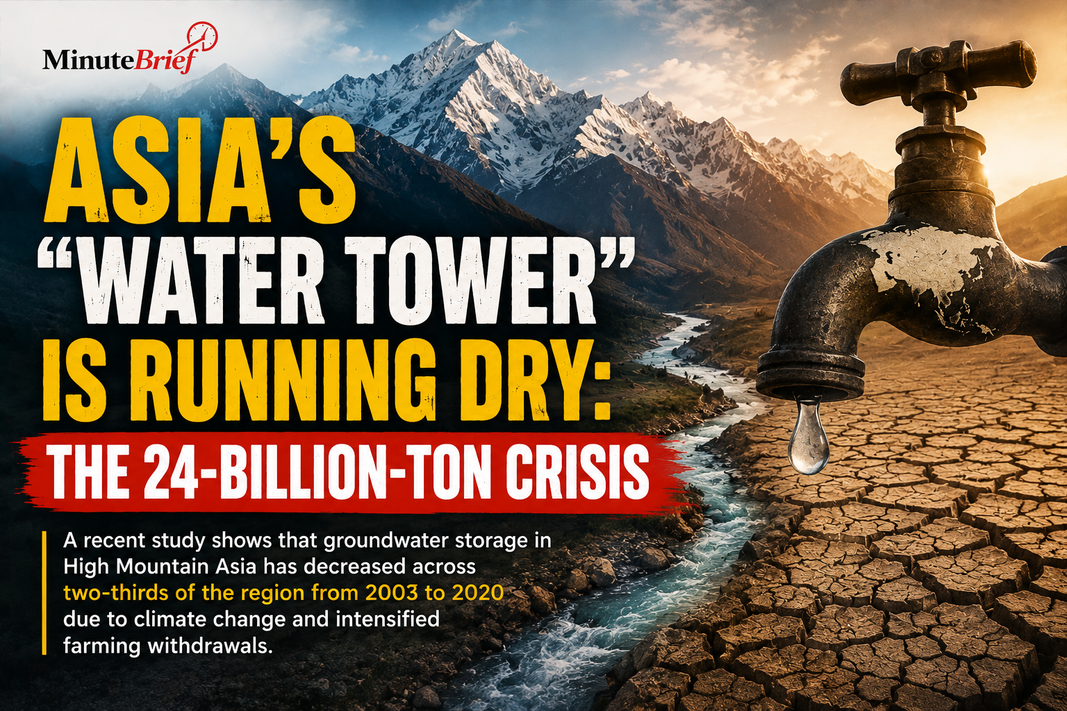 Asia’s "Water Tower" Is Running Dry: The 24-Billion-Ton Crisis