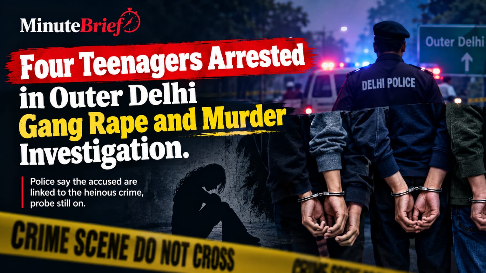 Chilling Horrors in Outer Delhi: Four Teenagers Arrested for Horrific Gang-Rape and Murder of 16-Year-Old Girl