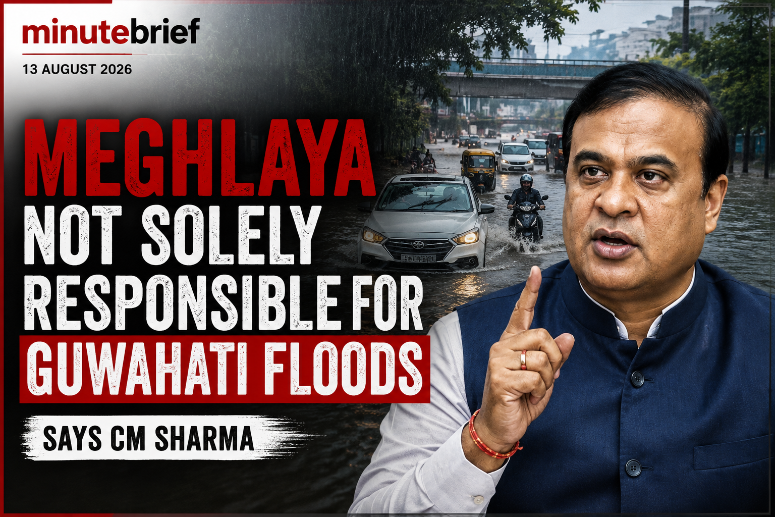CM Sarma says Meghalaya not solely responsible for Guwahati floods