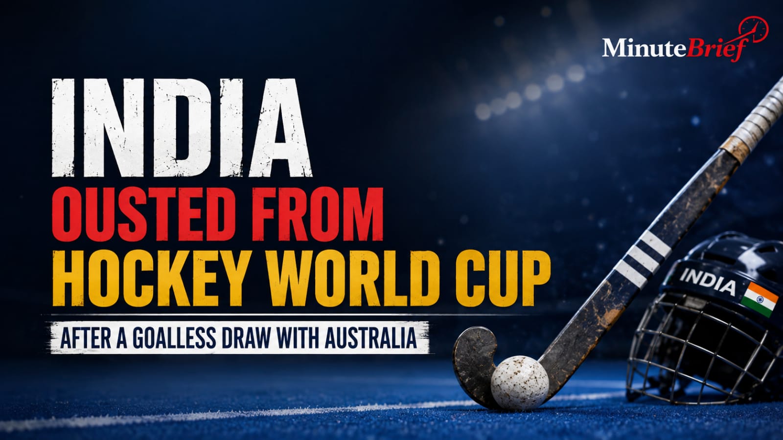 India ousted from Hockey World Cup after goalless draw with Australia