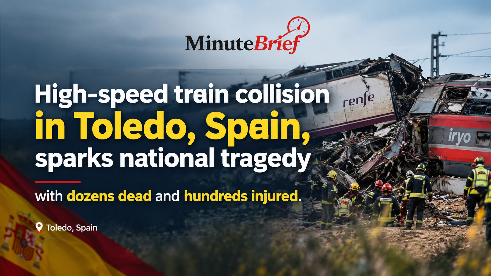 Horror on the Tracks: At Least 68 Dead and Over 100 Injured in Devastating High-Speed Train Crash in Spain's Toledo Province
