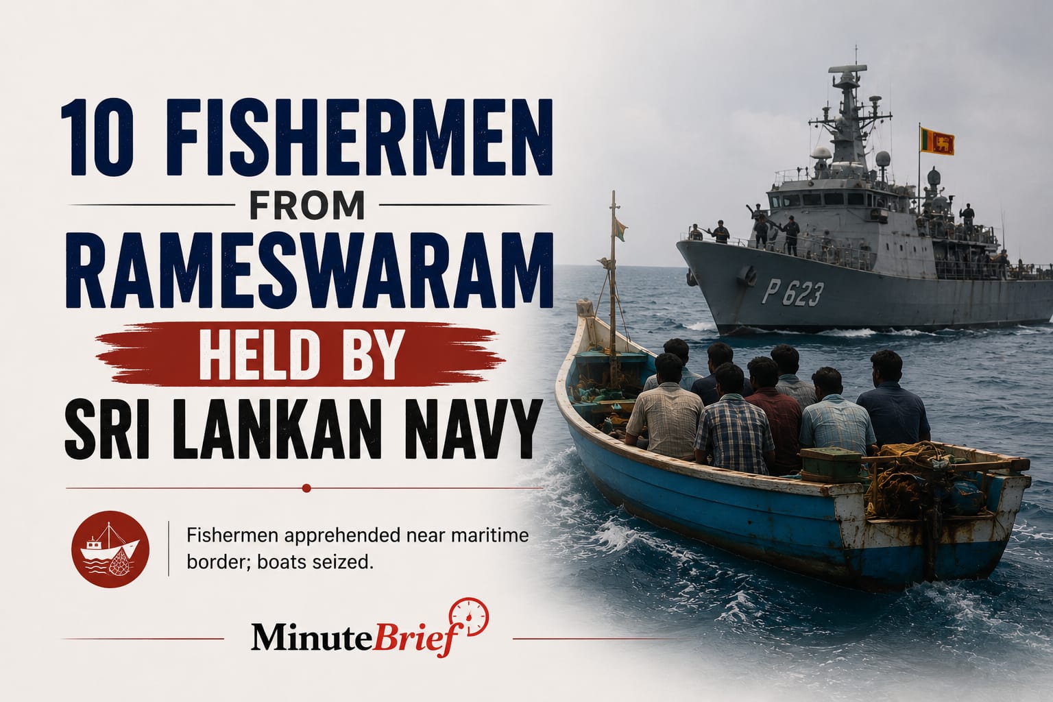 10 FIshermen From Rameswaram Held by Sri Lankan Navy