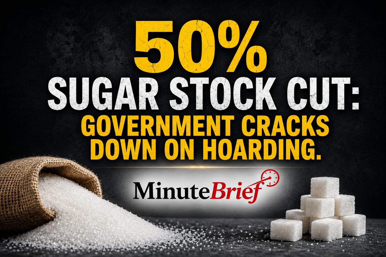 Sugar Stock Limit Slashed 50% : Government Tightens Grip on Hoarding