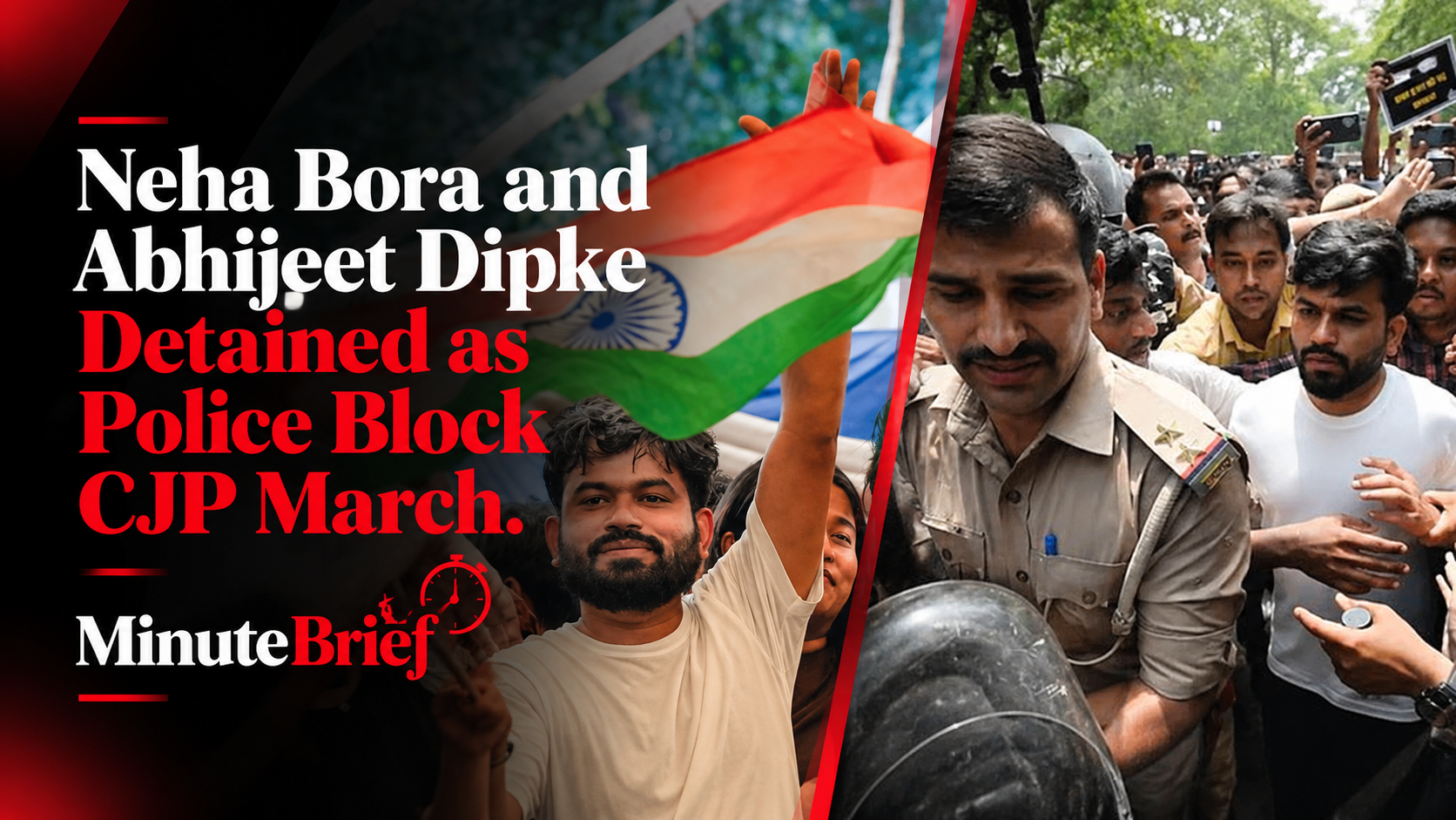 Neha Bora and Abhijeet Dipke Detained as Police Block CJP March