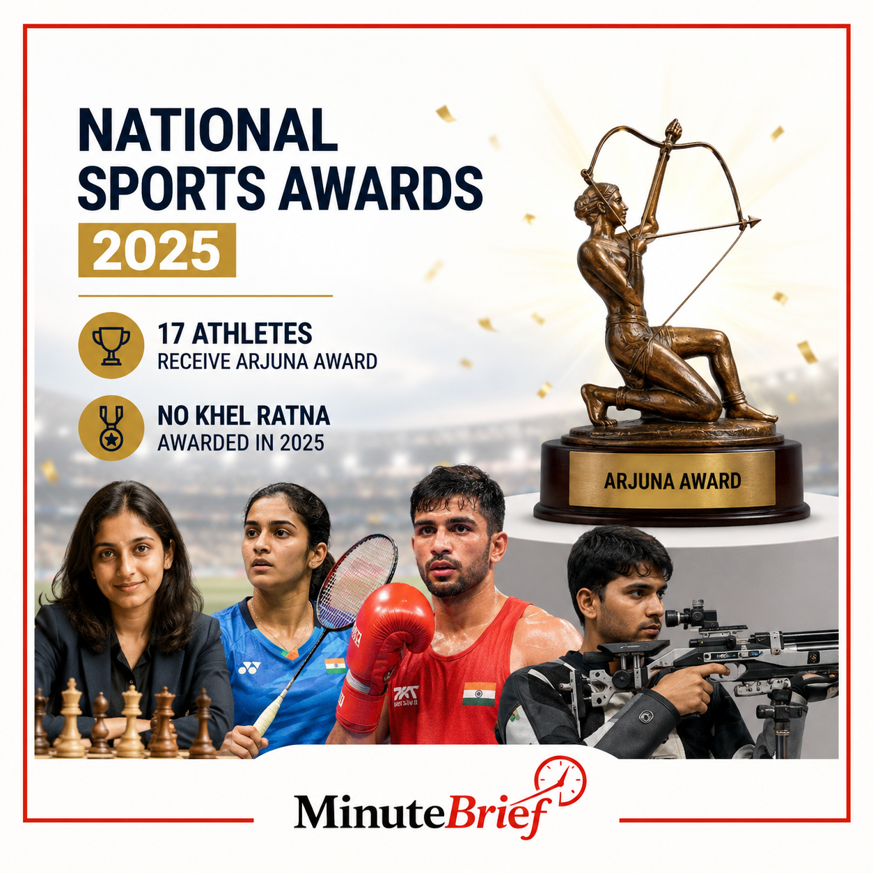 National Sports Awards 2025 announced; 17 receive Arjuna Awards