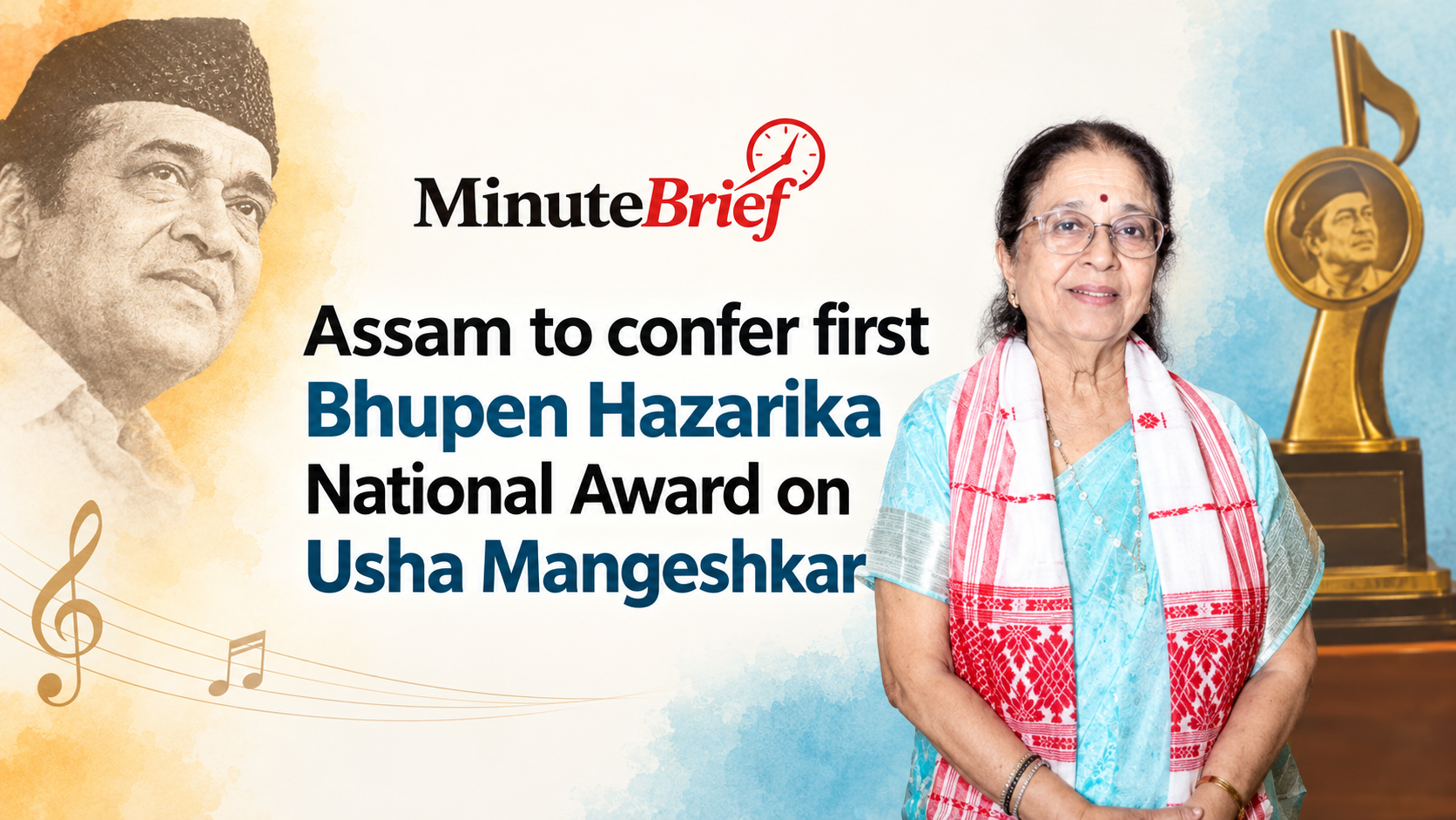 Usha Mangeshkar to Receive First-Ever Bhupen Hazarika National Award from Assam Government